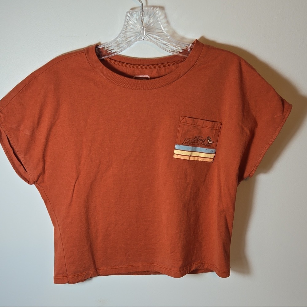 Ford Bronco Crop Tshirt Burnt Orange Size‎ XS, Capped Sleeves